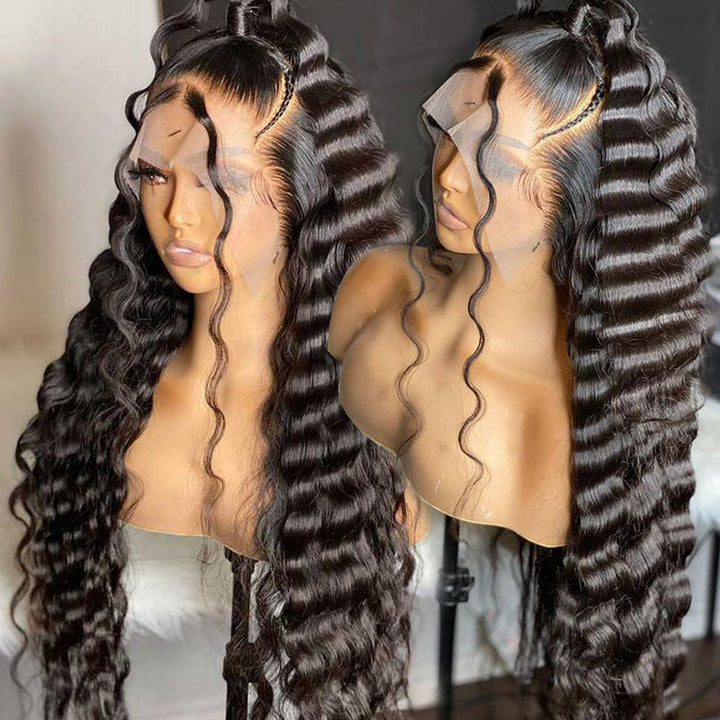 Loose Deep Wave Transparent HD 13x4 13x6 360 Full Lace Front Frontal Wig Glueless Brazilian Pre Pluck Raw Lace Human Hair Wigs
